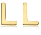 9K YG MINI INITIAL 'L' STUD E/R